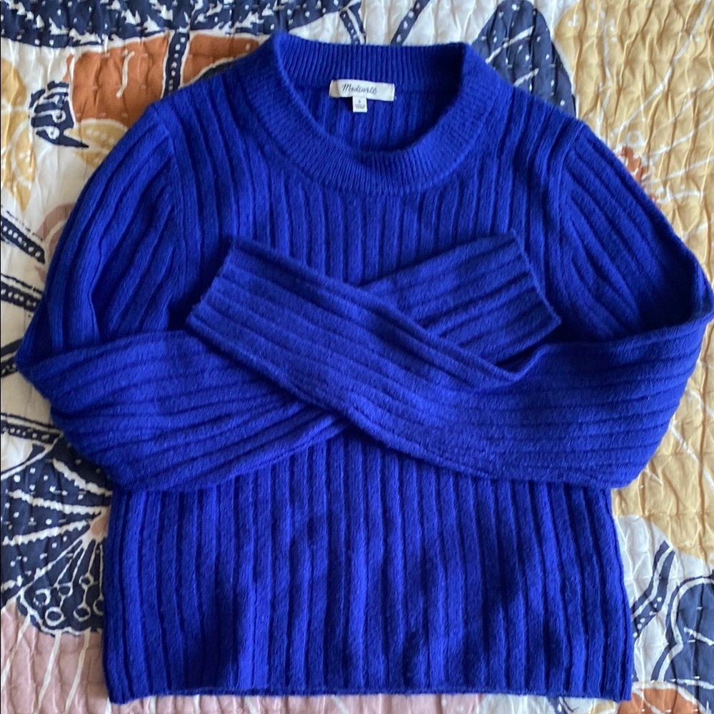 Madewell Blue Crew Neck Sweater